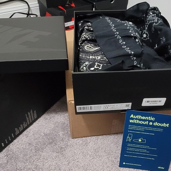 Travis Scott Air Jordan 1 Low Black Phantom Sz 12 New - Picture 6 of 9